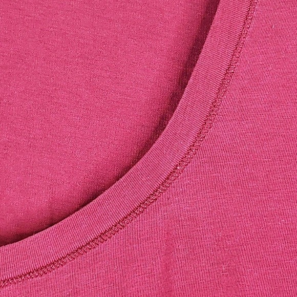 Lululemon Shirt Long Sleeve Top Women's Size 6 Solid Red Scoop Neck - Picture 5 of 9